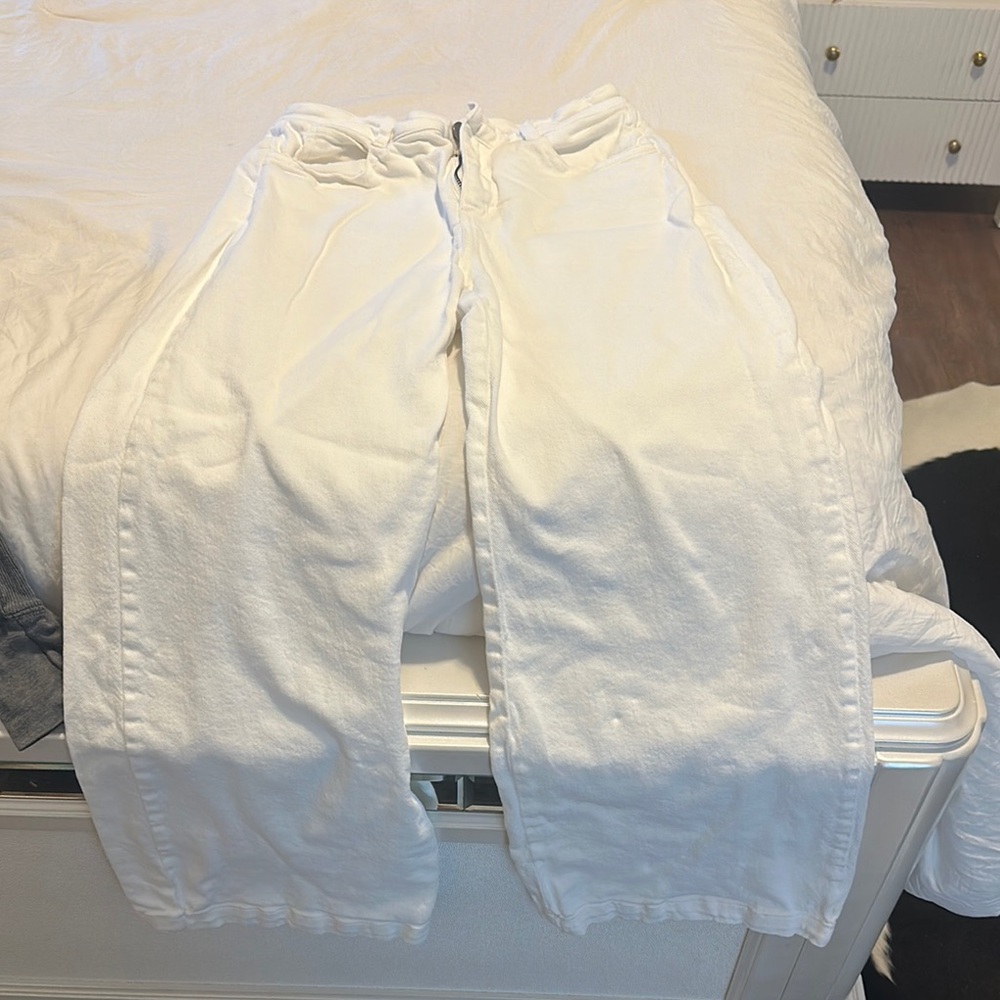 White Casual Pants